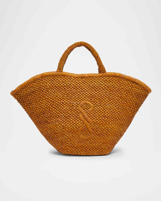 Large Chelsea Tote Bag in Natural Raffia